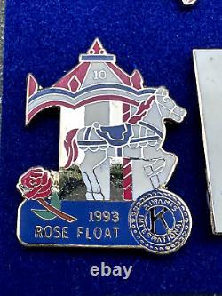1986-1995 10 Yr. Kiwanis Rose Bowl Float Participation Limited Edition Pin Set