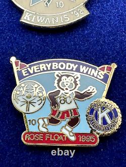 1986-1995 10 Yr. Kiwanis Rose Bowl Float Participation Limited Edition Pin Set