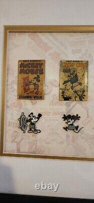 DISNEY Framed Pins Limited Edition Micky Mouse Filmshorts 24/3000 COA and Tag