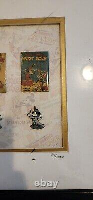 DISNEY Framed Pins Limited Edition Micky Mouse Filmshorts 24/3000 COA and Tag