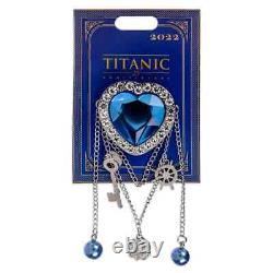 DISNEY Limited Edition Pin withCharms- TITANIC HEART OF THE OCEAN 25TH ANNIVERSARY