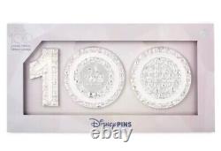 Disney100 Platinum Celebration Finale Jumbo Pin Set 3-Pc Limited Edition To 4000