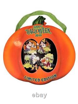 Disney 2010 Happy Halloween Limited Edition Pin Set Pumpkin Box