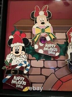 Disney 2014 Happy Holidays Stocking Pin Set 6 Limited Edition Christmas Set