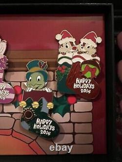 Disney 2014 Happy Holidays Stocking Pin Set 6 Limited Edition Christmas Set