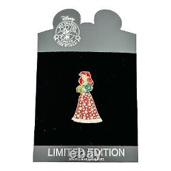 Disney Ariel Holiday Series Pave Crystal The Little Mermaid Pin Limited Edition
