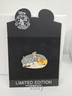 Disney Lady and the Tramp Pin Heart in Snow Limited Edition 250 Rare 2007