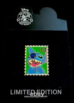 Disney Stitch Postage Stamp Series Pin Limited Edition 300 Disneystore.com NOC