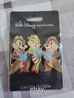 Disney WDI Christmas Holiday Chip N' Dale And Clarice Pin Limited Edition 250