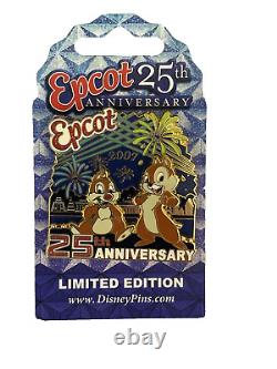 Epcot 25th Anniversary Limited Edition Pin Set of 6 New on Themed Display Cards
