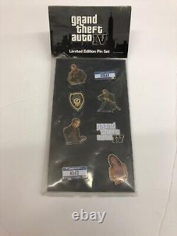 Grand Theft Auto IV Limited Edition Pin Set. Rare-Eight In Total-Sealed Set