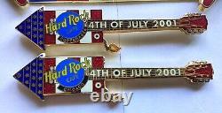 Hard Rock Cafe 4th Of July Patriotic Collection 14 Pin Limited Edition Lot