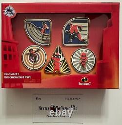 Incredibles 2 Limited Edition Pin Set LE 750 (Still In Box)