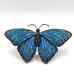 Joan Rivers Blue Morpho Butterfly Big Limited Edition Crystal Brooch Pin 4.25