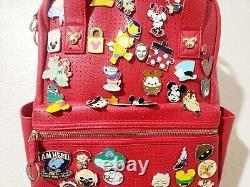 Limited Edition Disney Store Mickey Mouse Icon Flair Red Pin Backpack X Cond