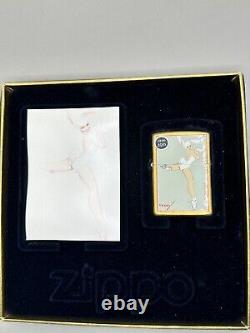 Limited Edition Vintage 1999 Petty Pin Up Girl Bunny On Skates Zippo Lighter NEW