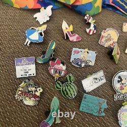 Lot Of 24 Disney Pins Limited Edition W Lanyard Fast Shipping