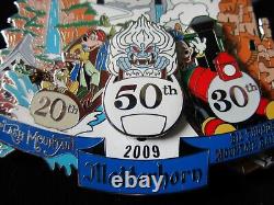 Rare! Disney Trading Pin Jumbo Size Limited Edition 500 20th, 30th, 50th 2009