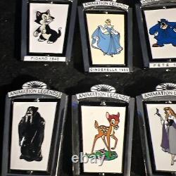Rare Disney's Animation Legends Pins Limited Edition Of 5000 Complete Set Of 12