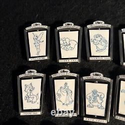 Rare Disney's Animation Legends Pins Limited Edition Of 5000 Complete Set Of 12