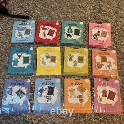SEALED Disney Wisdom COMPLETE Pin Collection Limited Edition 12 Month Set