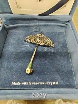 Swarovski Disney Mary Poppins Umbrella Limited Edition Pin With COA