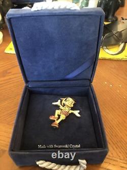 Swarovski Disney Signed Pinocchio Brooch Pin Limited Edition With Box